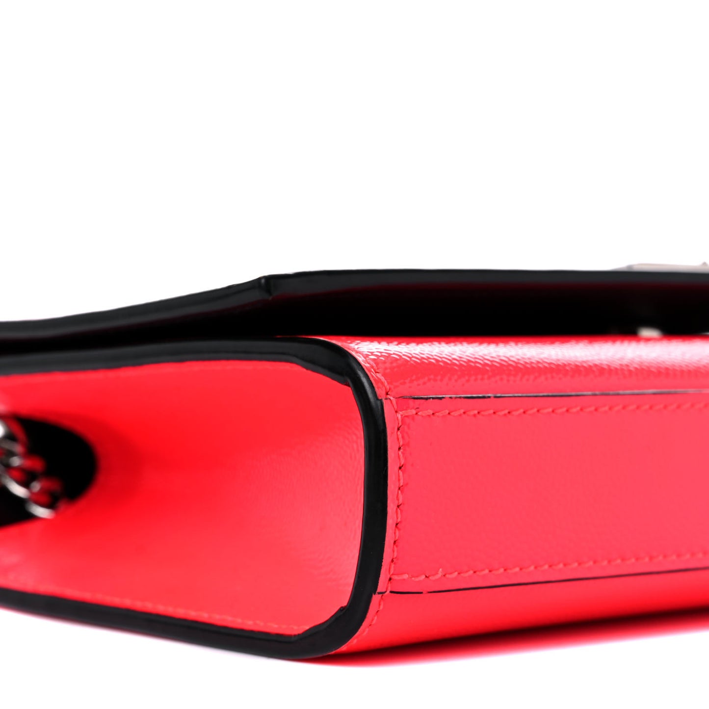 Patent Grain de Poudre Small Monogram Kate Satchel Neon Pink