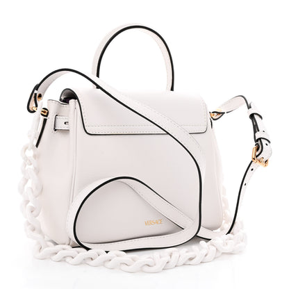 Versace Grained Calfskin Small La Medusa Top Handle Bag White 3 of 9