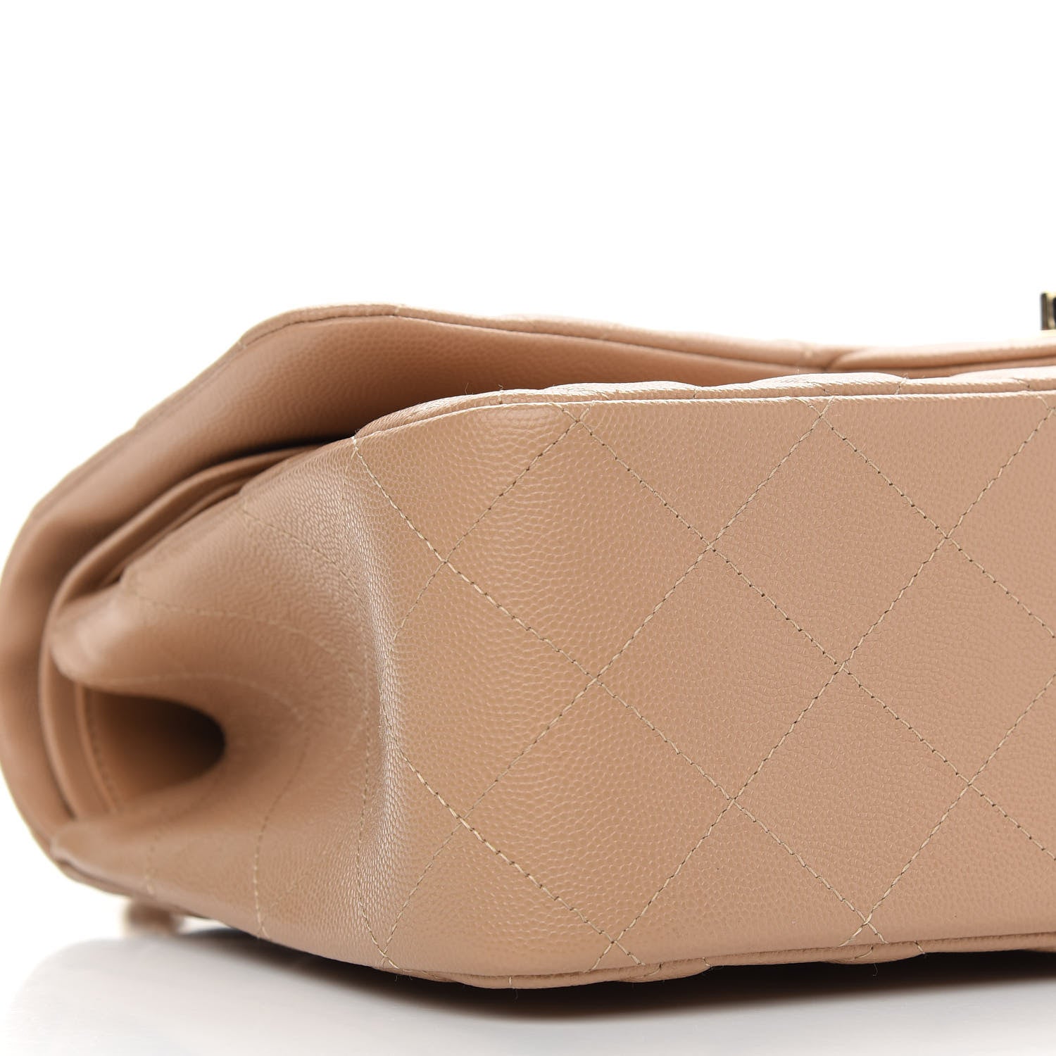 Chanel Caviar Quilted Jumbo Double Flap Beige 8 of 9