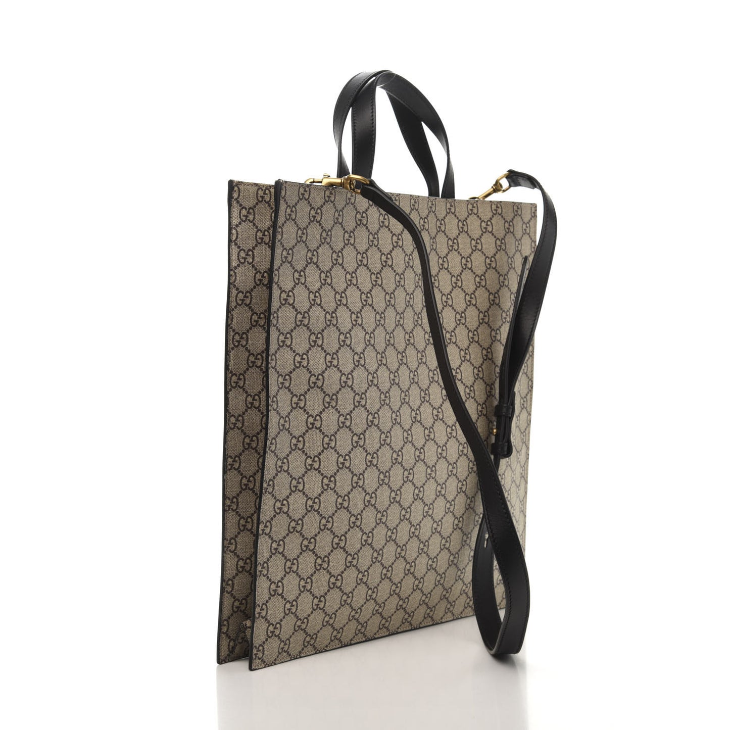 GG Supreme Monogram L'Aveugle Par Amour Print Vertical Tote Black