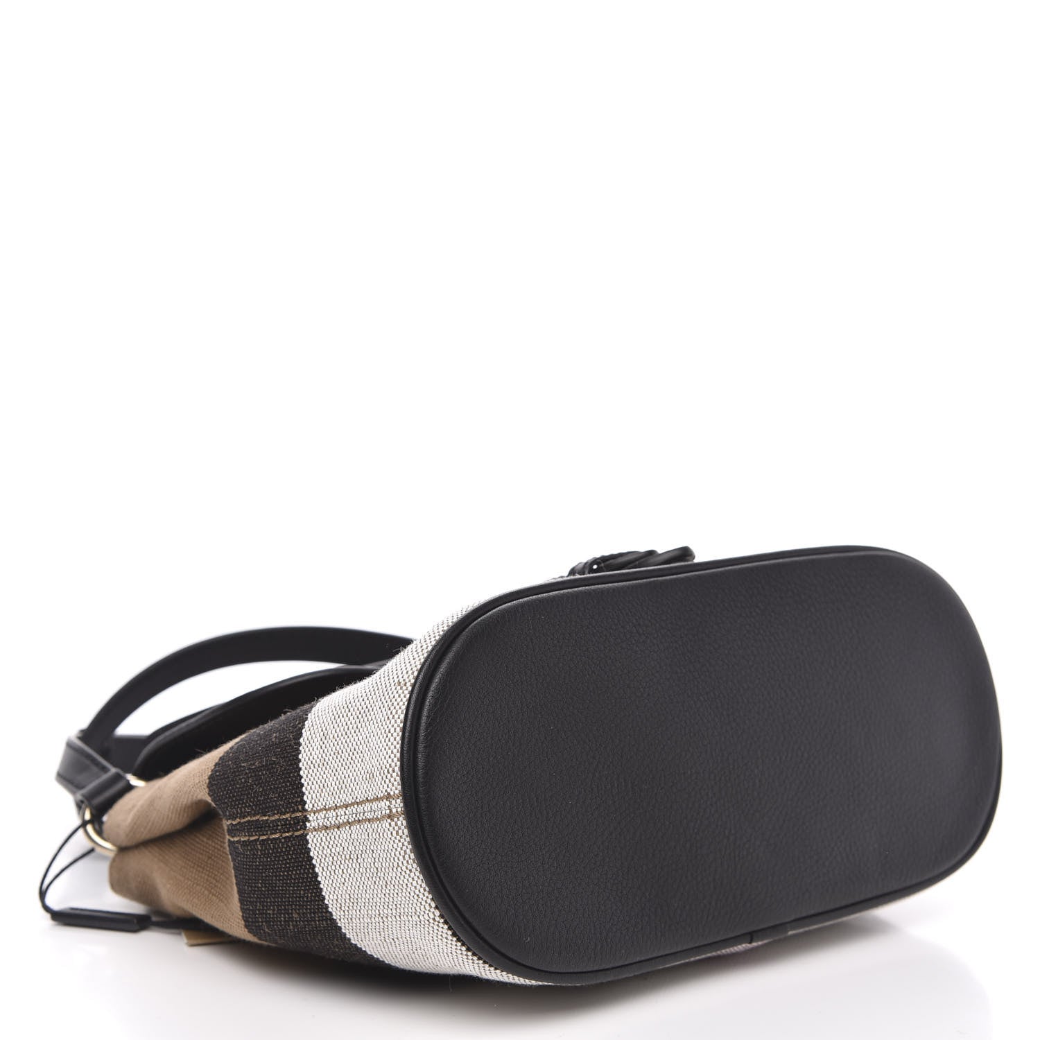 Burberry Mega Check Grainy Calfskin Small Gowan Messenger Bag Black 4 of 9