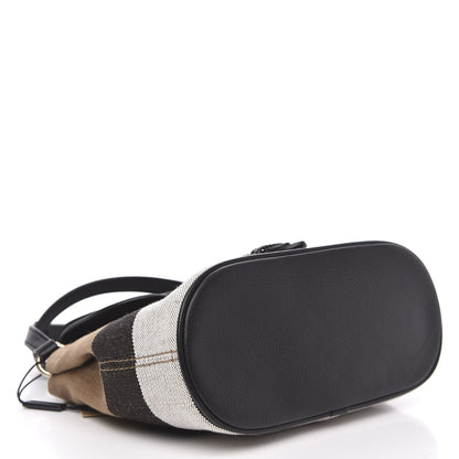 Burberry Mega Check Grainy Calfskin Small Gowan Messenger Bag Black 4 of 9