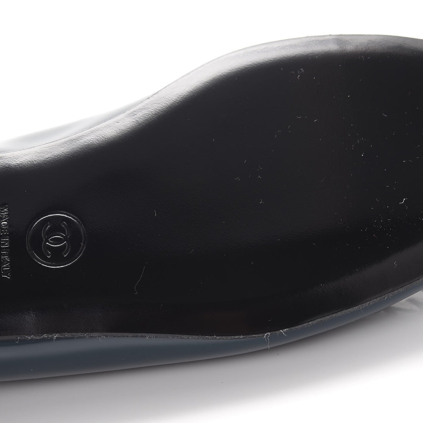 Patent CC Cap Toe Ballerina Flats 37.5 Dark Blue