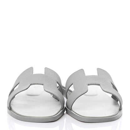 Hermes Epsom Oran Sandals 36 Bleu Glacier 2 of 8