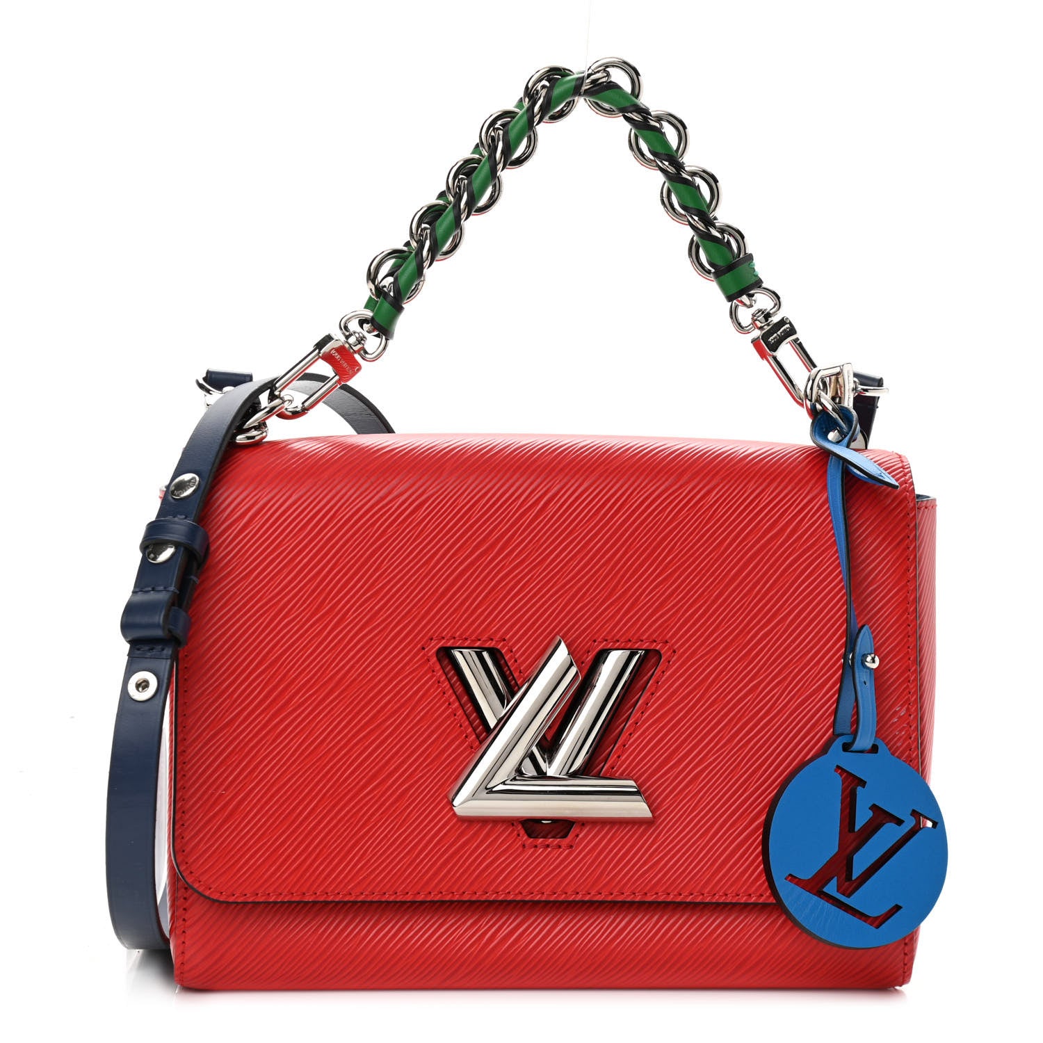 Louis Vuitton Epi Twist Braided Strap Shoulder Bag PM Coquelicot 3 of 13