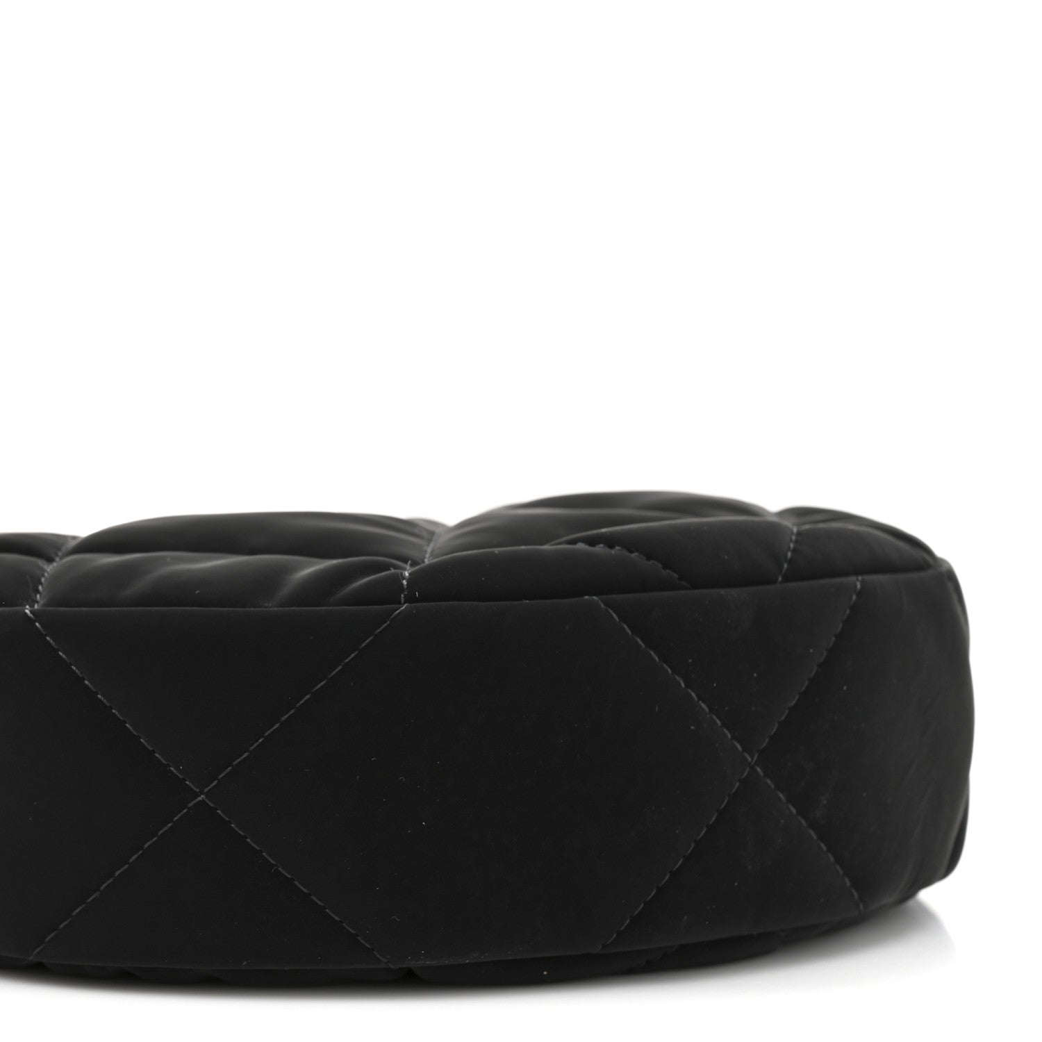 Chanel Velvet Effect Nylon Shiny Crumpled Calfskin Coco Neige Quilted Clutch With Chain Black 11 of 11