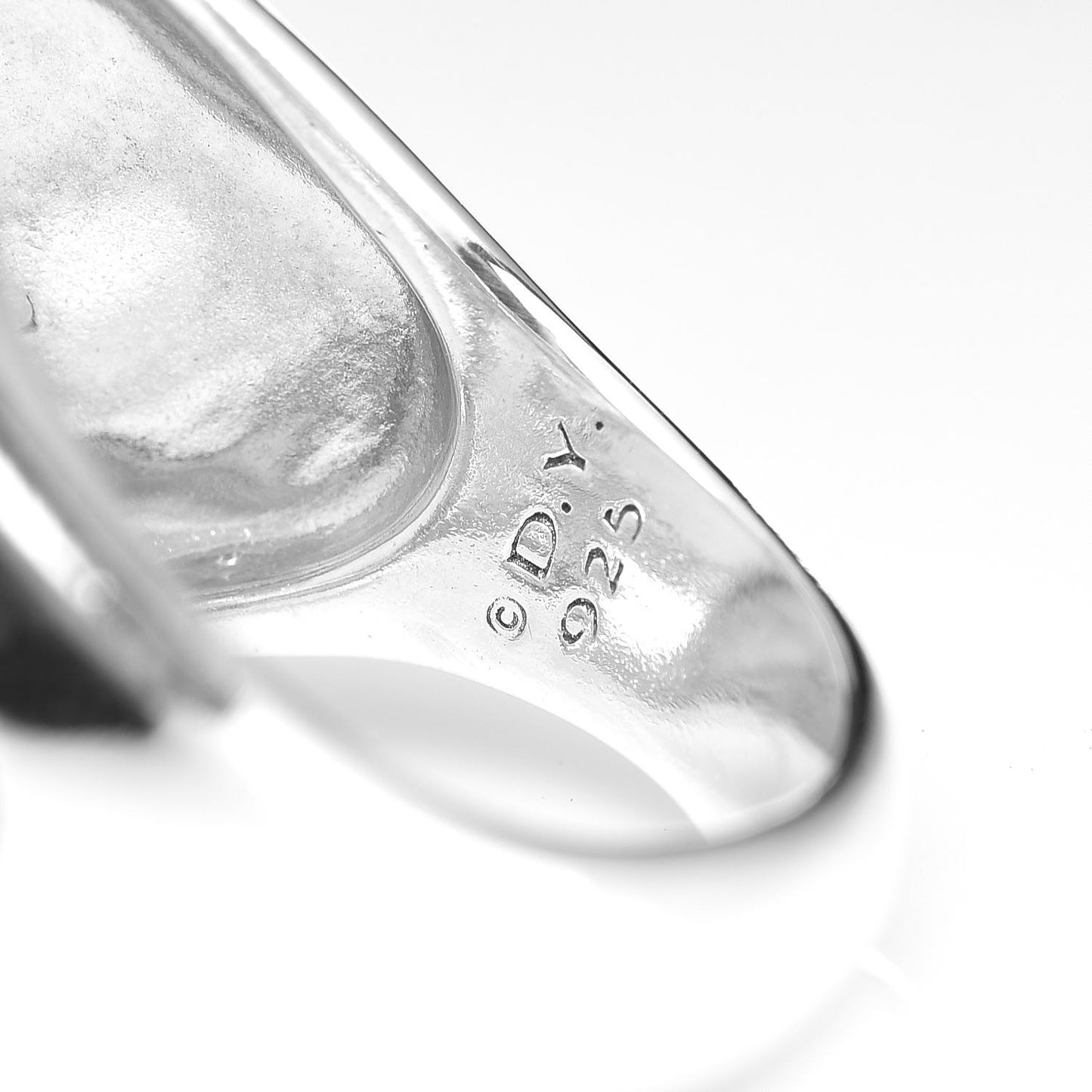 Sterling Silver White Agate 16mm Albion Statement Ring 54 7