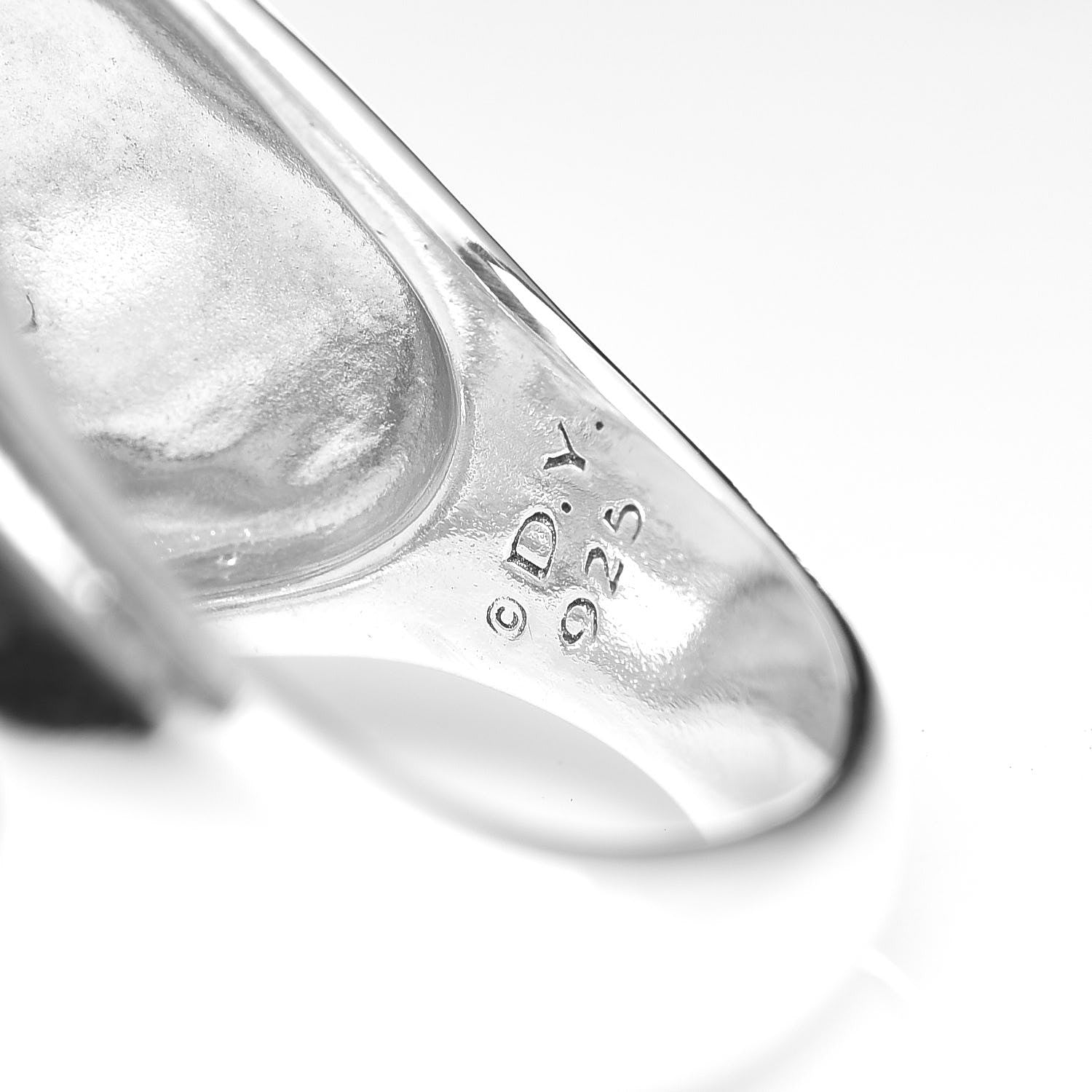 David Yurman Sterling Silver White Agate 16mm Albion Statement Ring 54 7 5 of 6