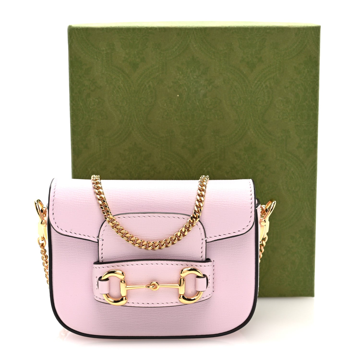 Gucci Calfskin Horsebit 1955 Super Mini Crossbody Bag Light Pink 11 of 11