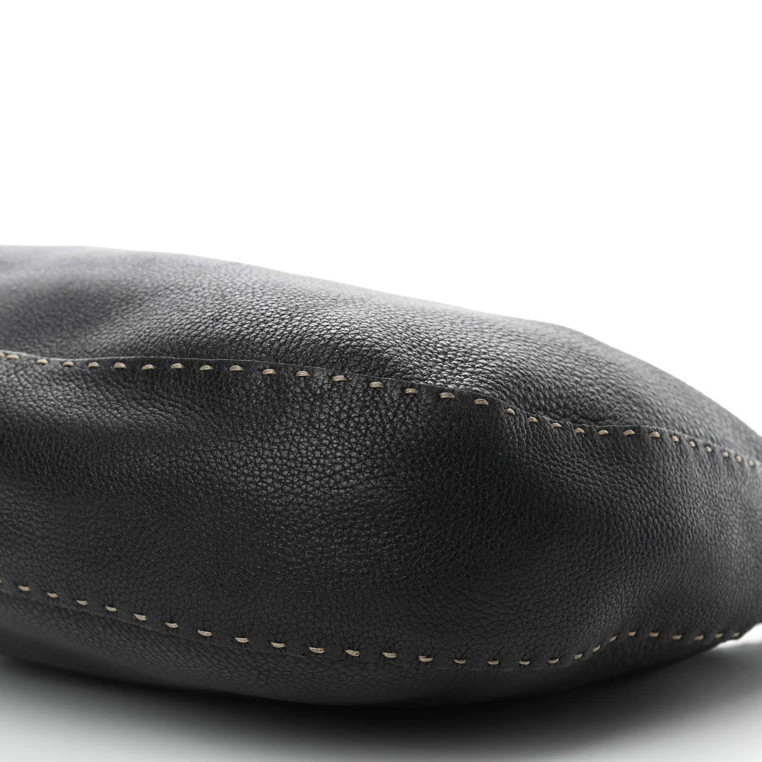 Fendi Calfskin Romano Selleria Hobo Black 9 of 13