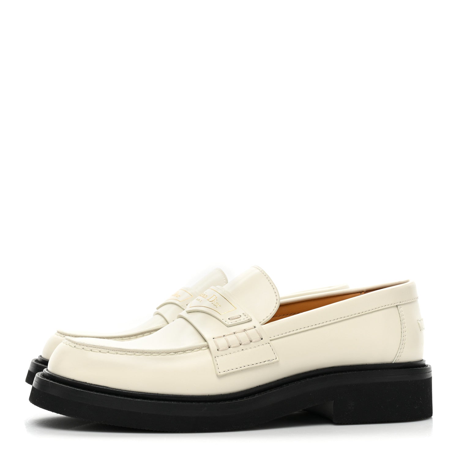 Christian Dior Brushed Calfskin Boy Loafers 35 White 3 of 13