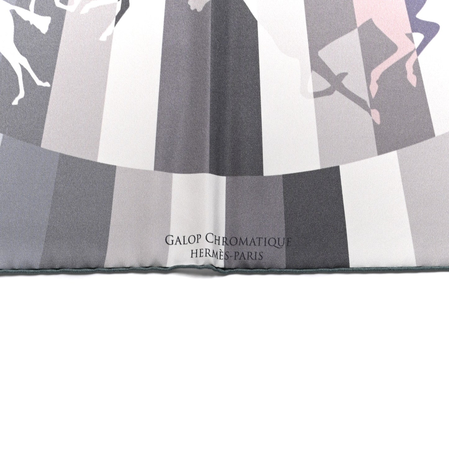 Silk Galop Chromatique Scarf 90 Anthracite Gris Etoupe