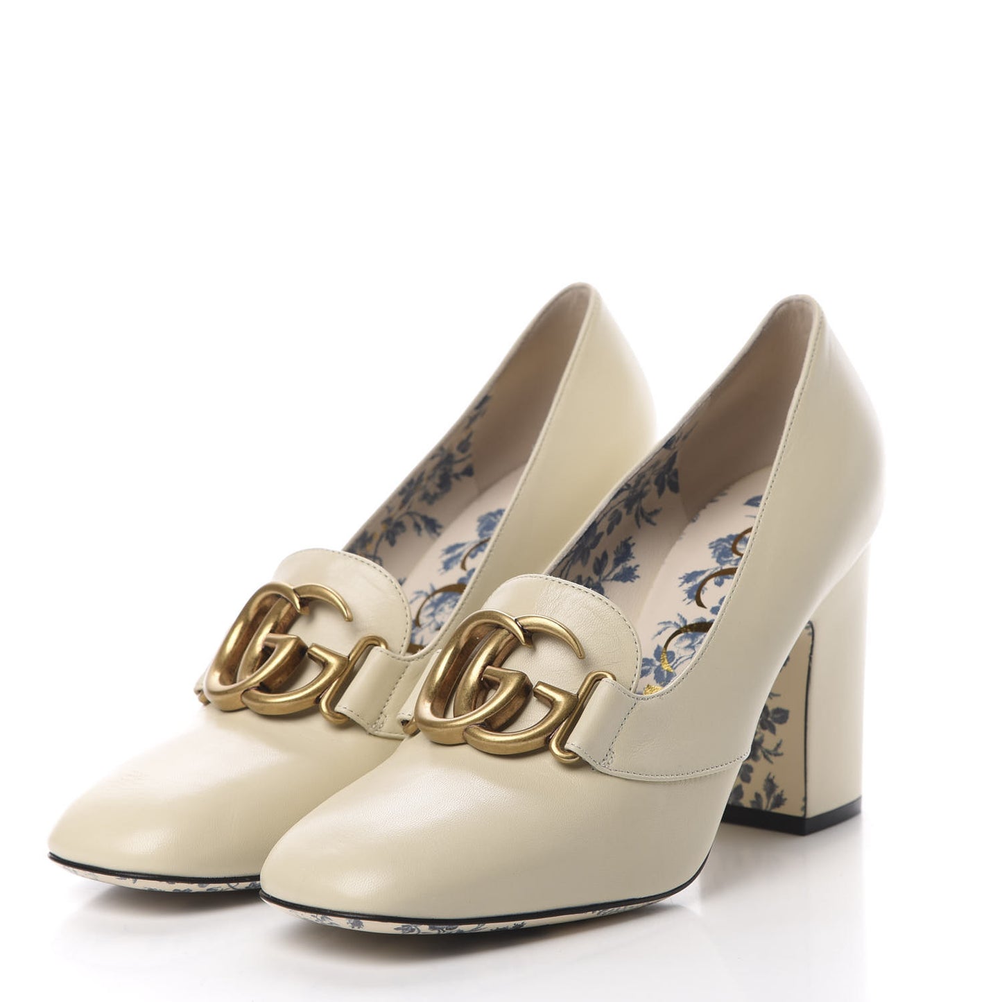 Malaga Kid GG Victoire 95mm Loafer Pumps 39.5 Vintage White