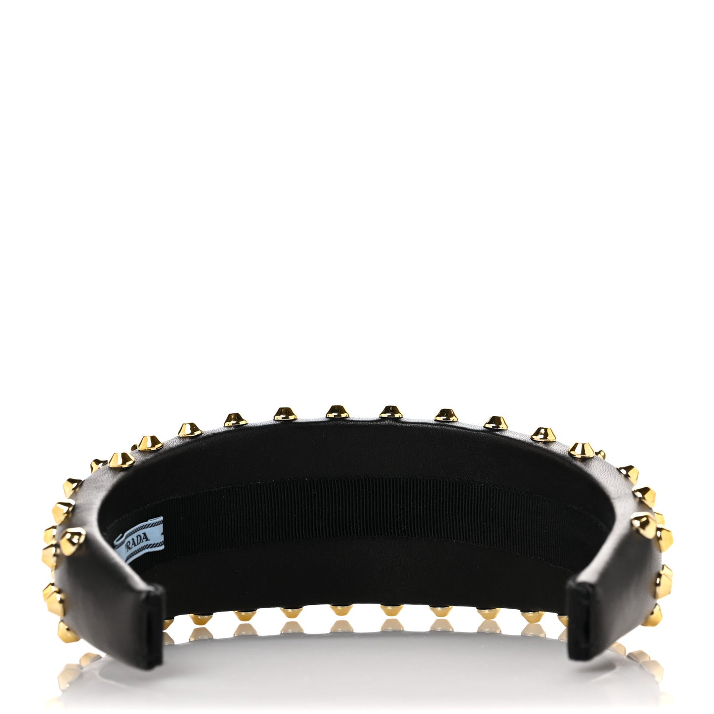 Lambskin Studded Headband Black