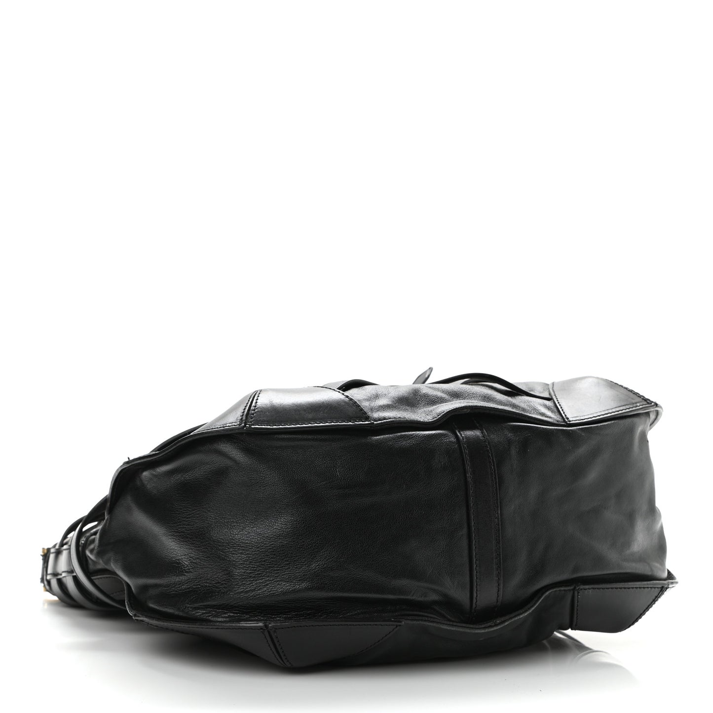 Lambskin Bridle Calfskin Small Dutton Hobo Black