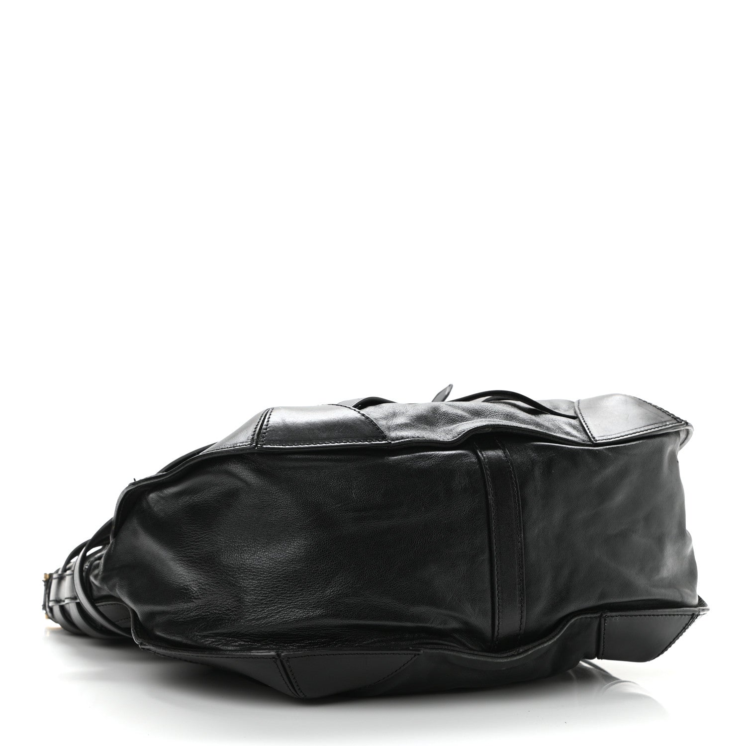 Burberry Lambskin Bridle Calfskin Small Dutton Hobo Black 3 of 14