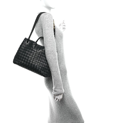 Bottega Veneta Nappa Intrecciato Medium Andiamo Shoulder Bag Black 2 of 9