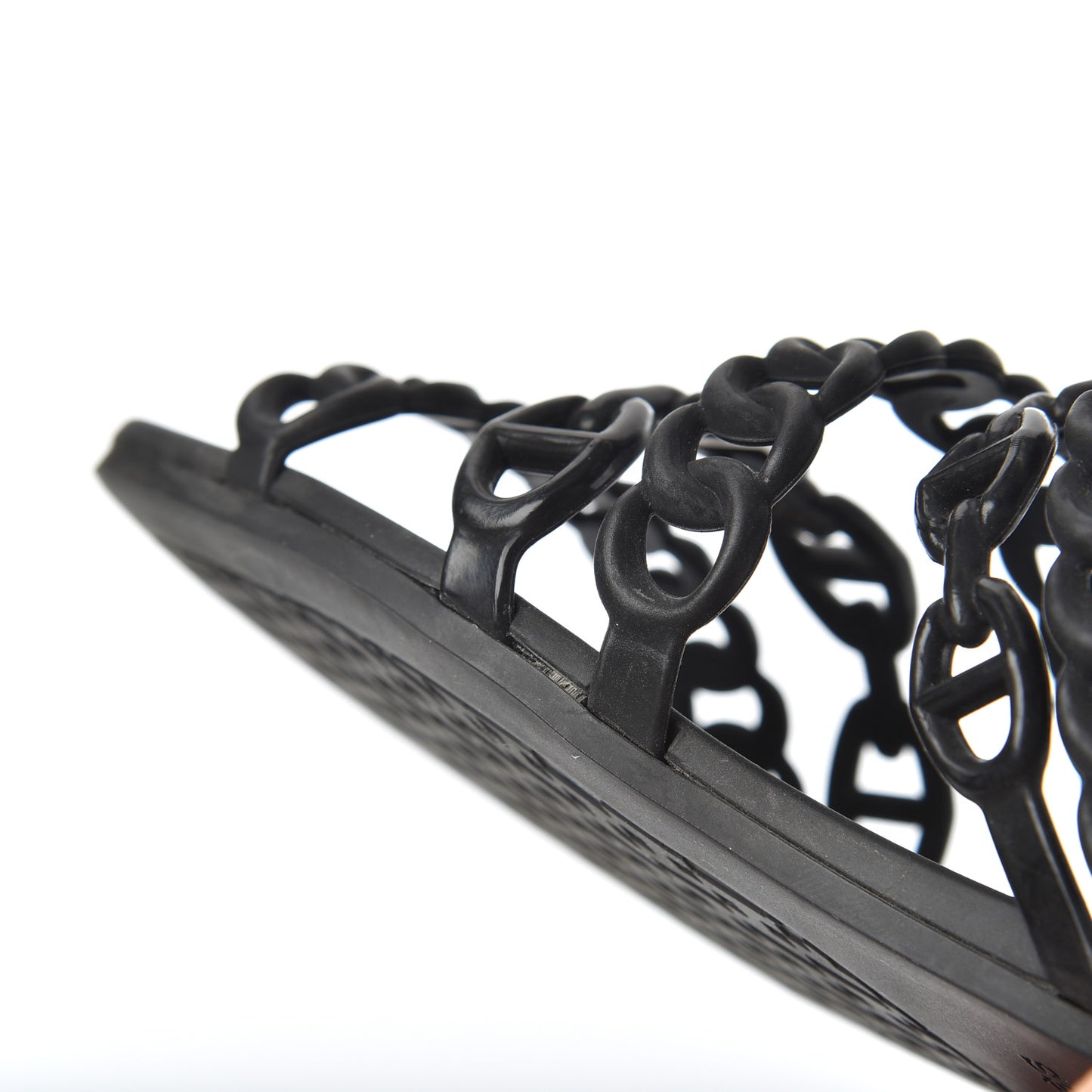 Rubber Chaine d'Ancre Nude Sandals 36 Black