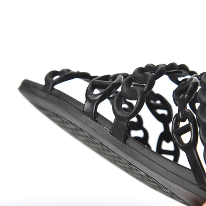 Hermes Rubber Chaine d'Ancre Nude Sandals 36 Black 15 of 16