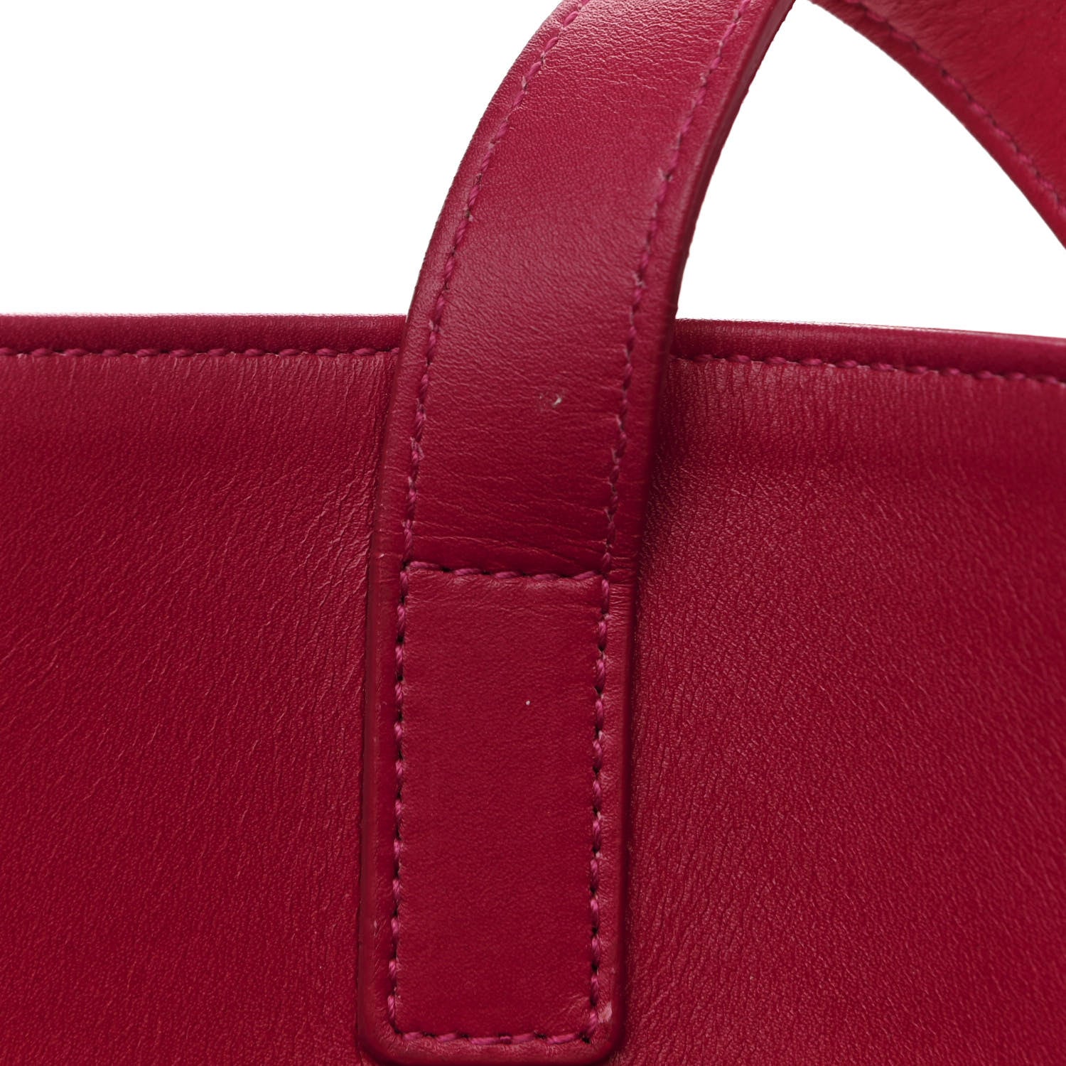 Saint Laurent Calfskin Suede Reversible East West Shopping Tote Pink 12 of 15