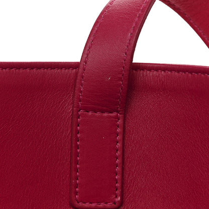 Saint Laurent Calfskin Suede Reversible East West Shopping Tote Pink 12 of 15