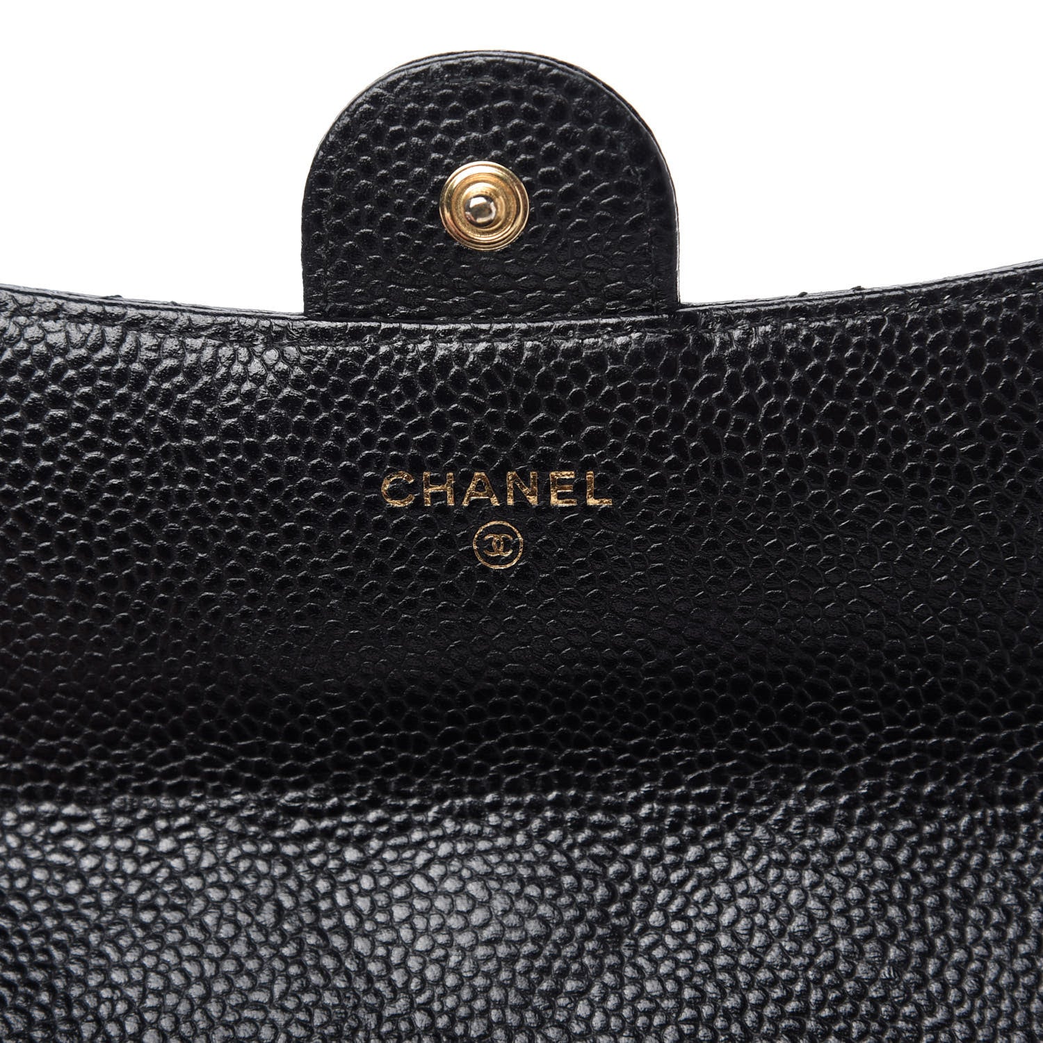 Chanel Caviar Quilted Large Gusset Flap Wallet Black 8 of 11