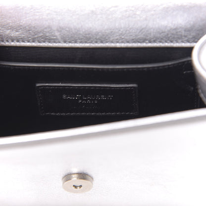 Saint Laurent Metallic Calfskin Small Classic Monogram Kate Tassel Satchel Silver 6 of 11