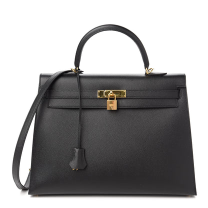 Hermes Epsom Kelly Sellier 35 Black 1 of 10