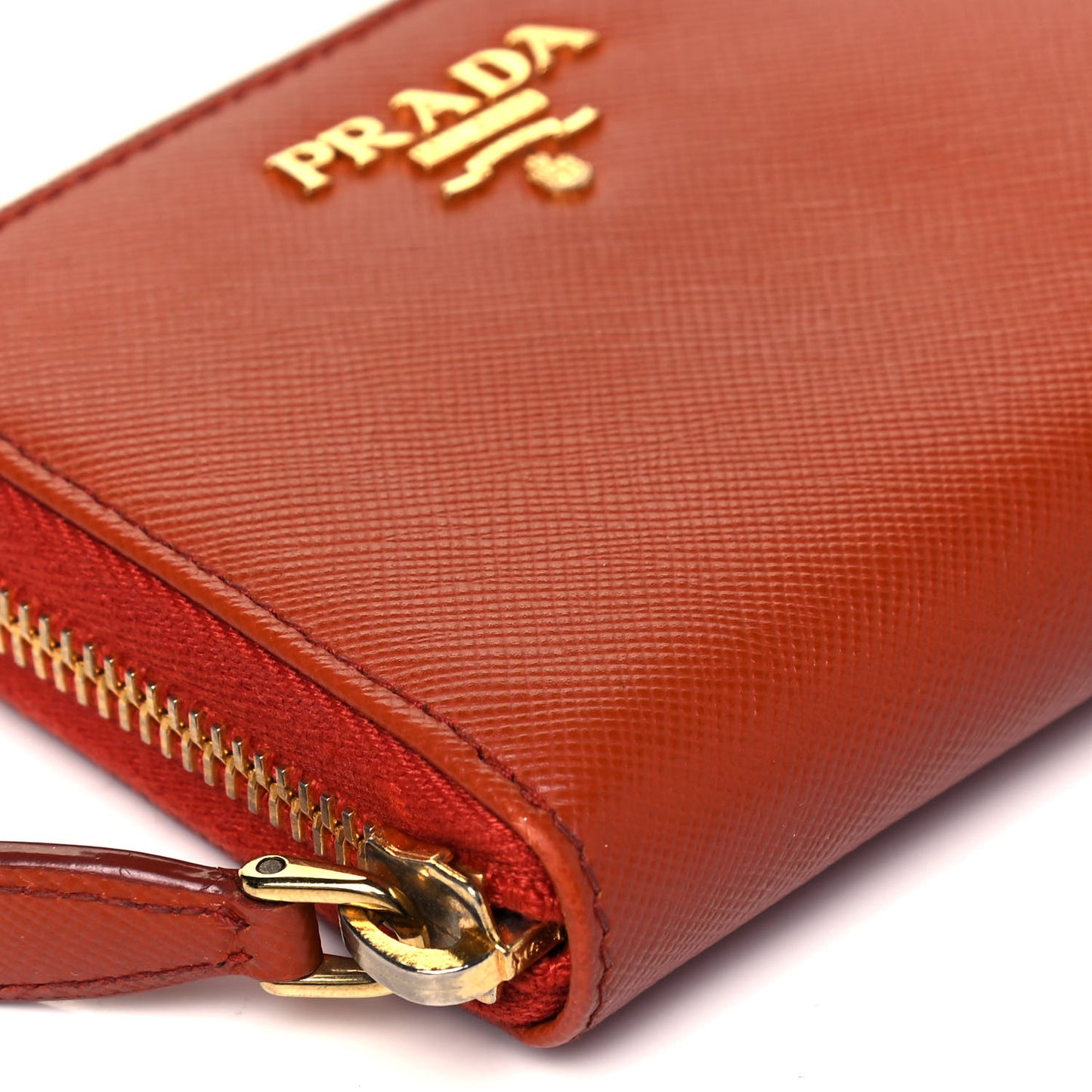 Saffiano Metal Coin Purse Papaya