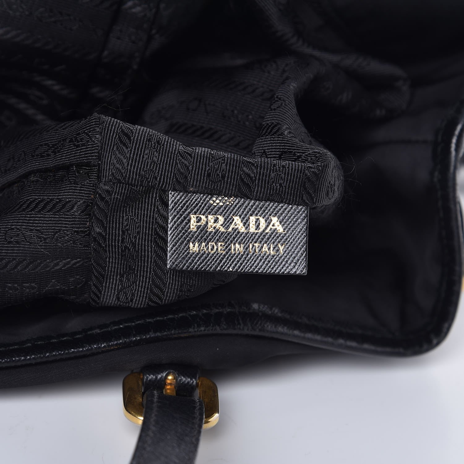 Prada Tessuto Nylon Jacquard Logo Tote Black 7 of 9