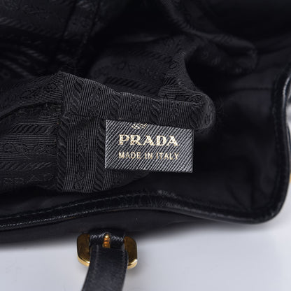 Prada Tessuto Nylon Jacquard Logo Tote Black 7 of 9