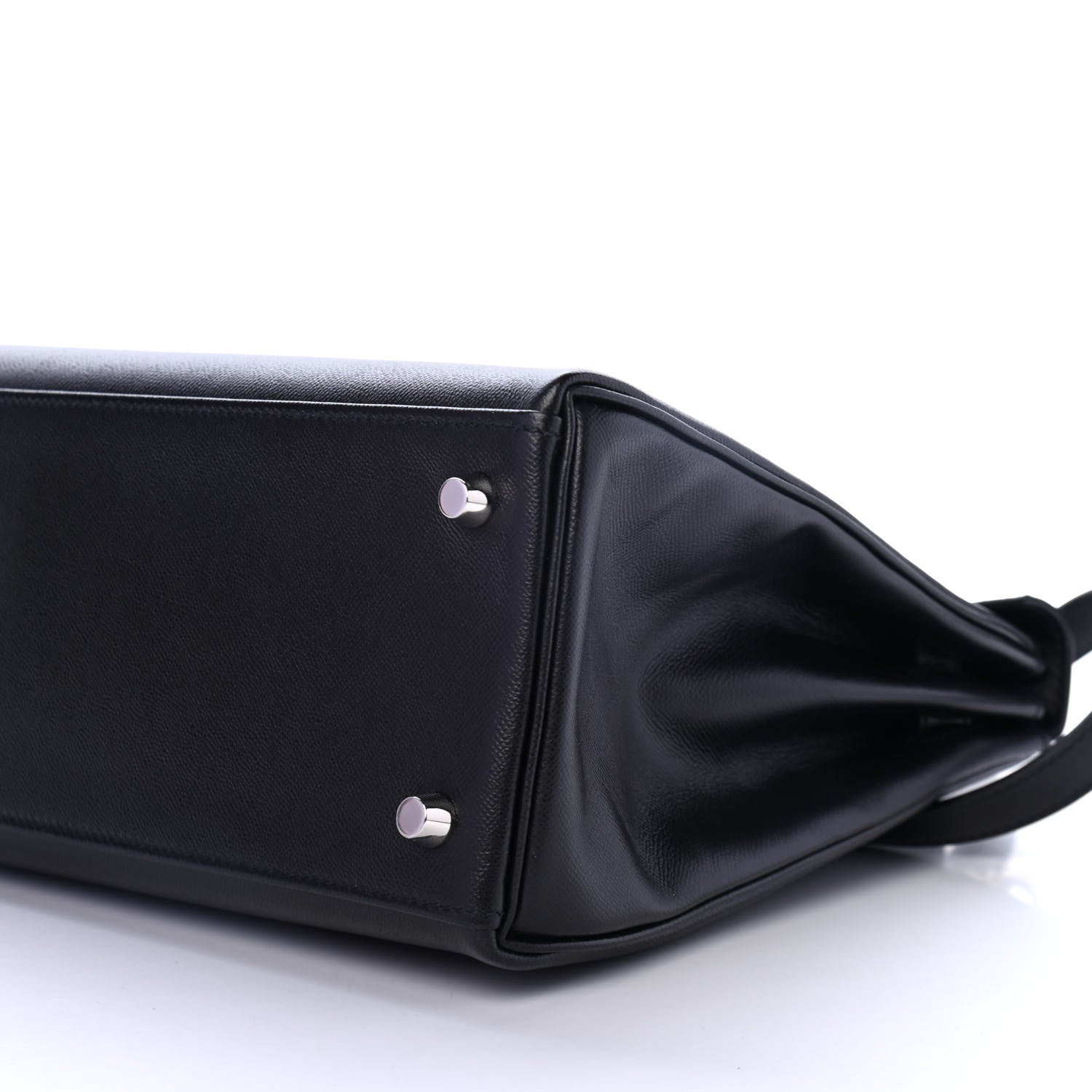 Hermes Madame Calfskin Kelly Retourne 28 Black 9 of 10