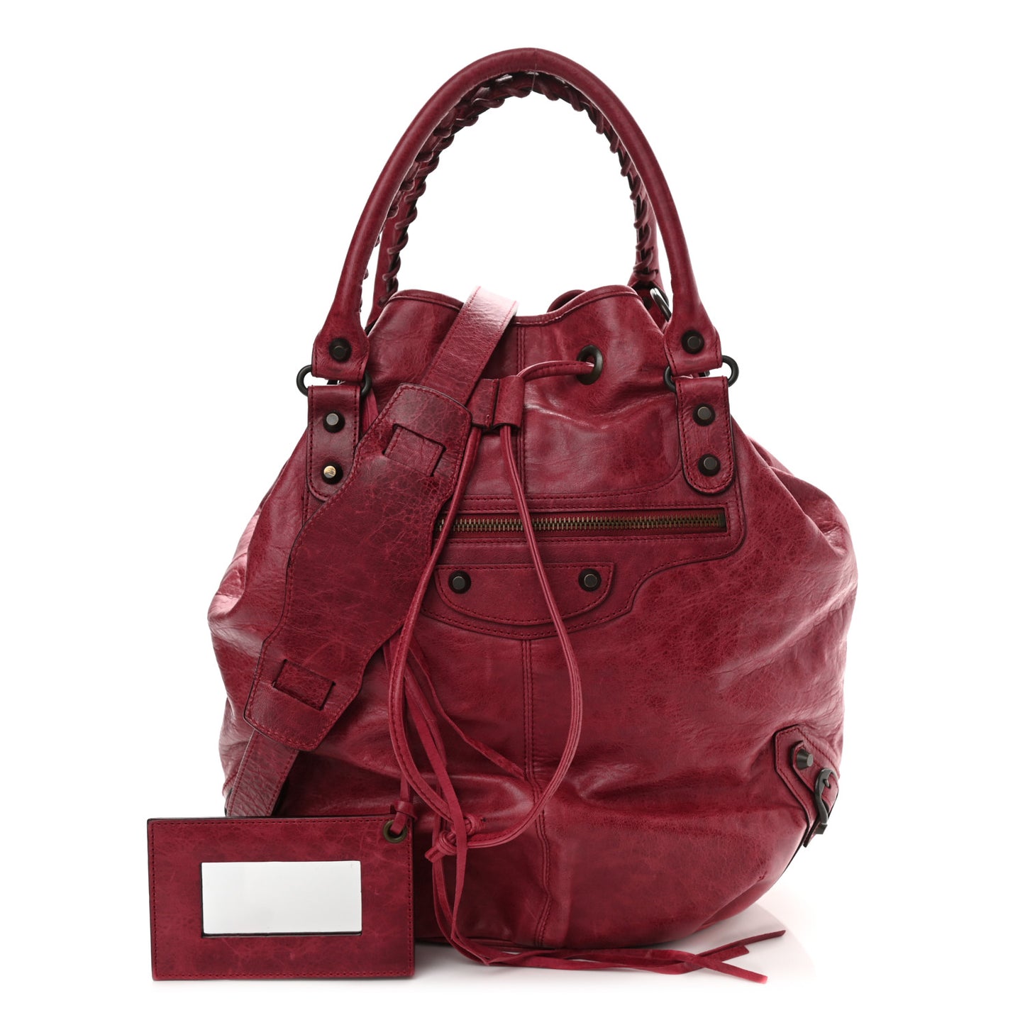 Agneau Classic Hardware Pompon Pourpre