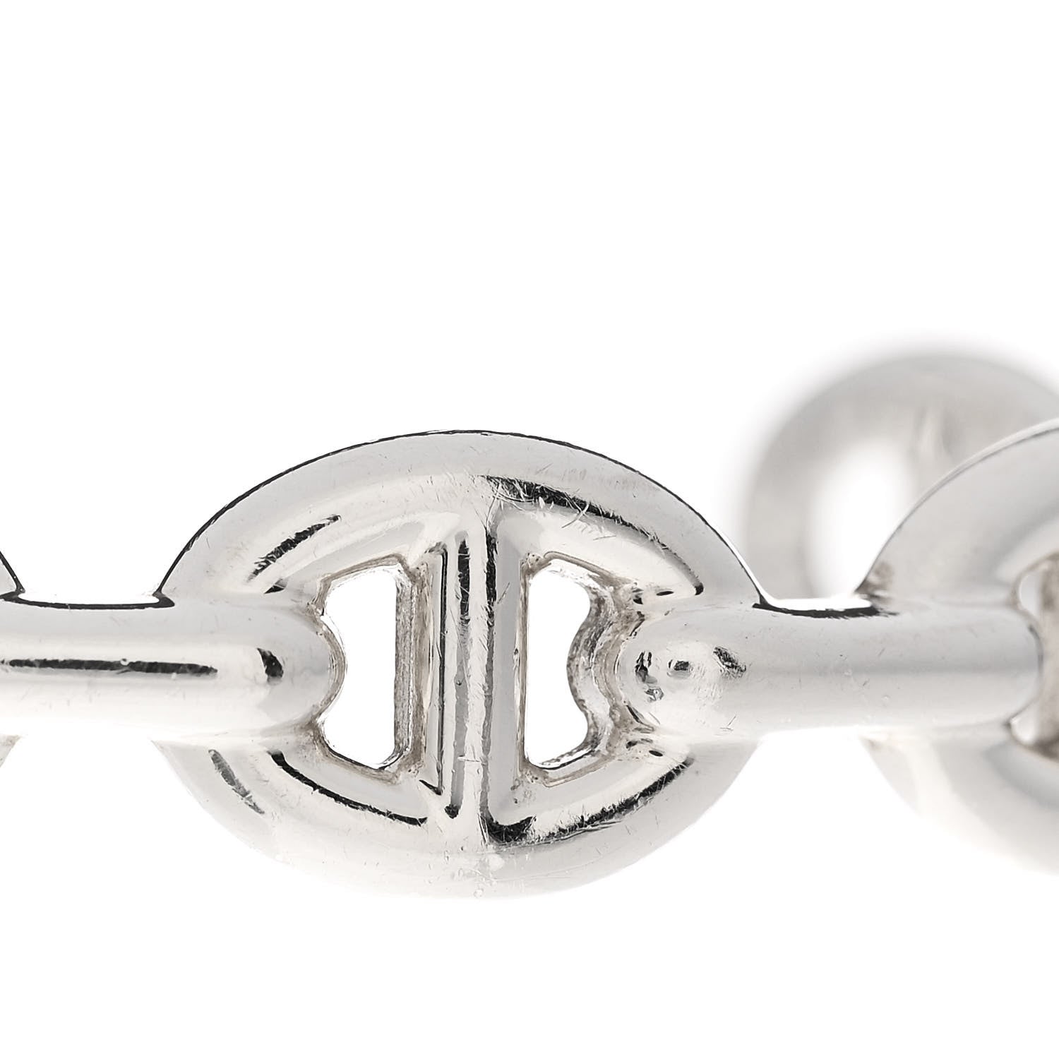 Hermes Sterling Silver MM Chaine d'Ancre Enchainee Cuff Bracelet SH 5 of 6