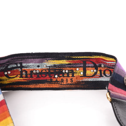 Christian Dior Canvas Embroidered Studded Rainbow Shoulder Strap 3 of 3