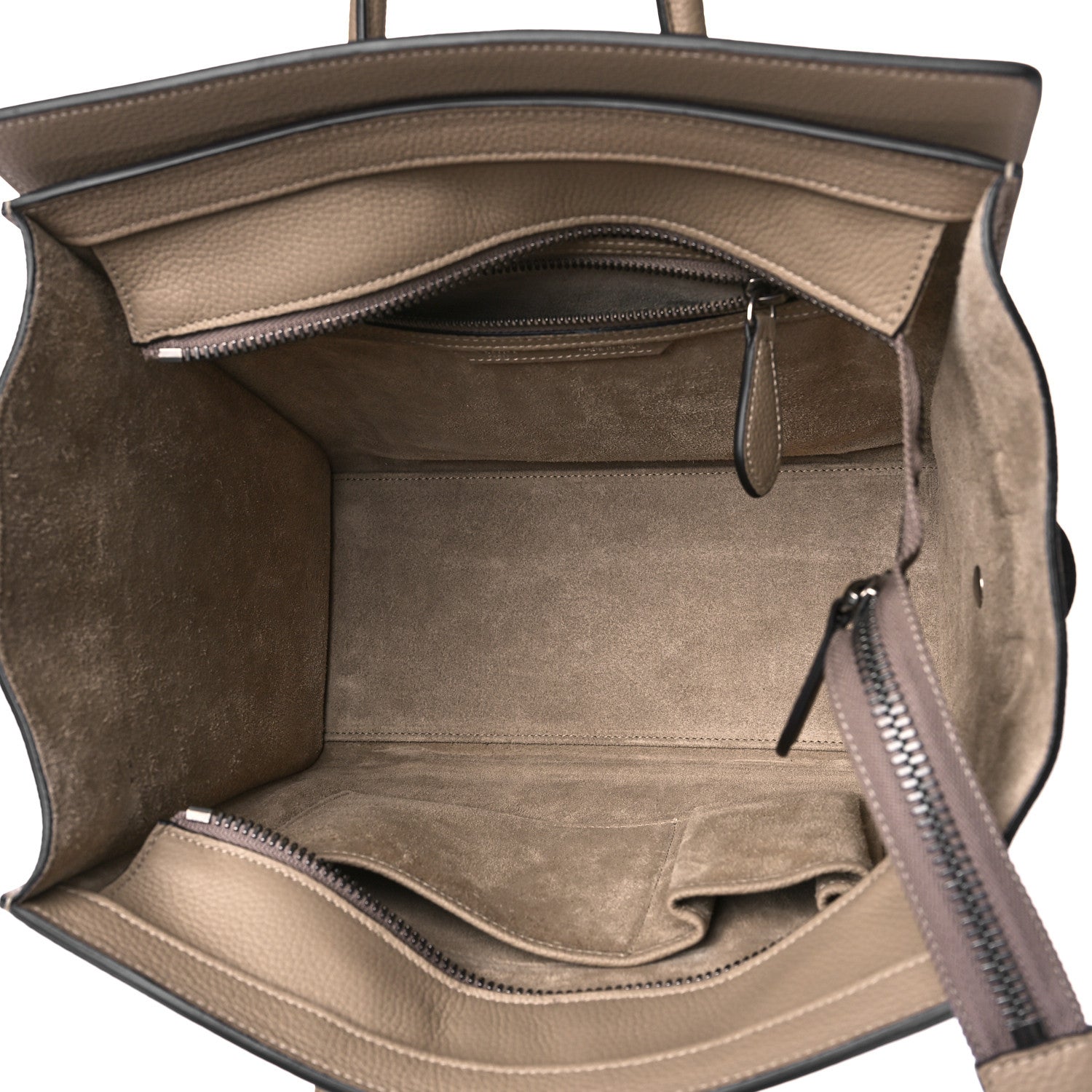 Celine Drummed Calfskin Micro Luggage Dune 4 of 7