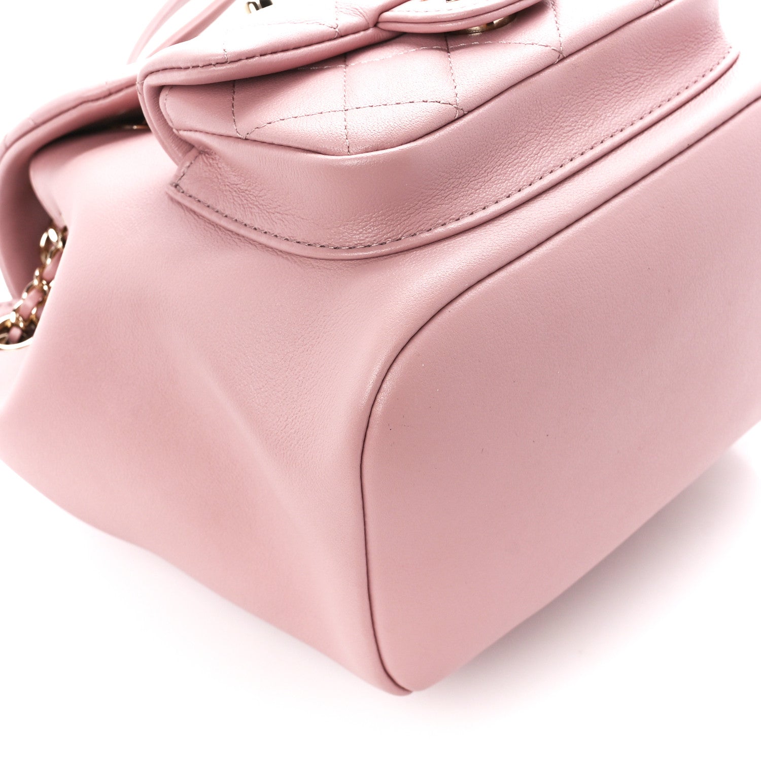 Chanel Lambskin Quilted Small Duma Drawstring Backpack Light Pink 10 of 13