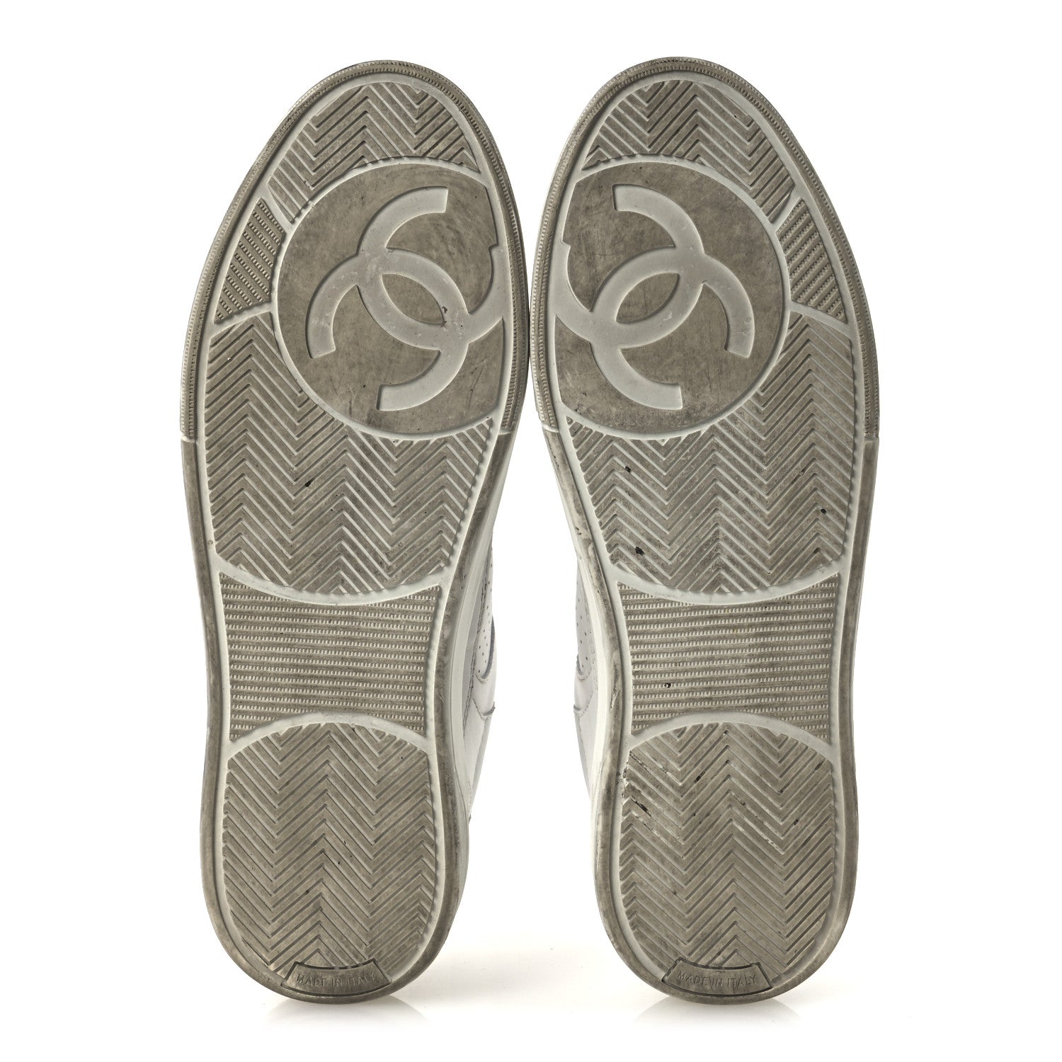 Chanel Calfskin Womens CC Sneakers 39.5 White 7 of 16