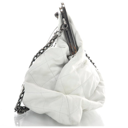 Chanel Iridescent Calfskin Chic Quilt Frame Tote White 4 of 11