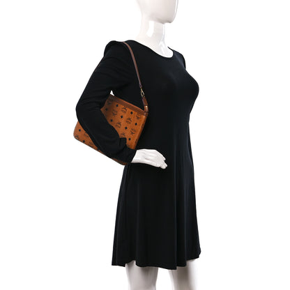 MCM Visetos Liz Shopper Tote Pouch Cognac 2 of 10