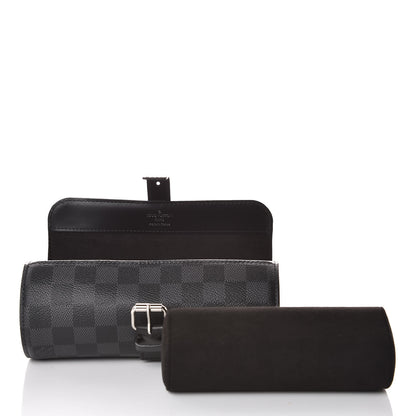 Louis Vuitton Damier Graphite 3 Watch Travel Case 6 of 7