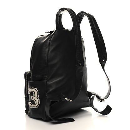 Valentino Garavani Calfskin Logo Backpack Black 3 of 12