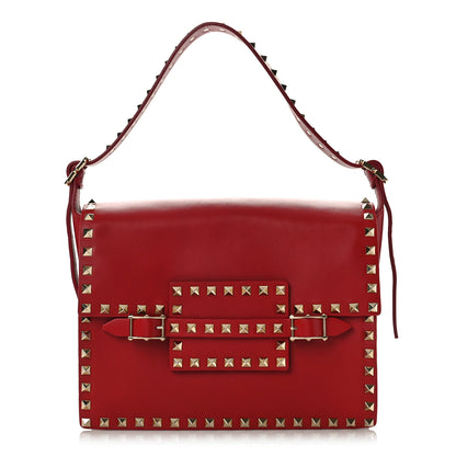 Valentino Garavani Calfskin Rockstud Flap Shoulder Bag Rosso Valentino 1 of 10