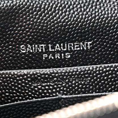 Saint Laurent Grain De Poudre Classic Monogram Kate Tassel Chain Wallet Black 6 of 13