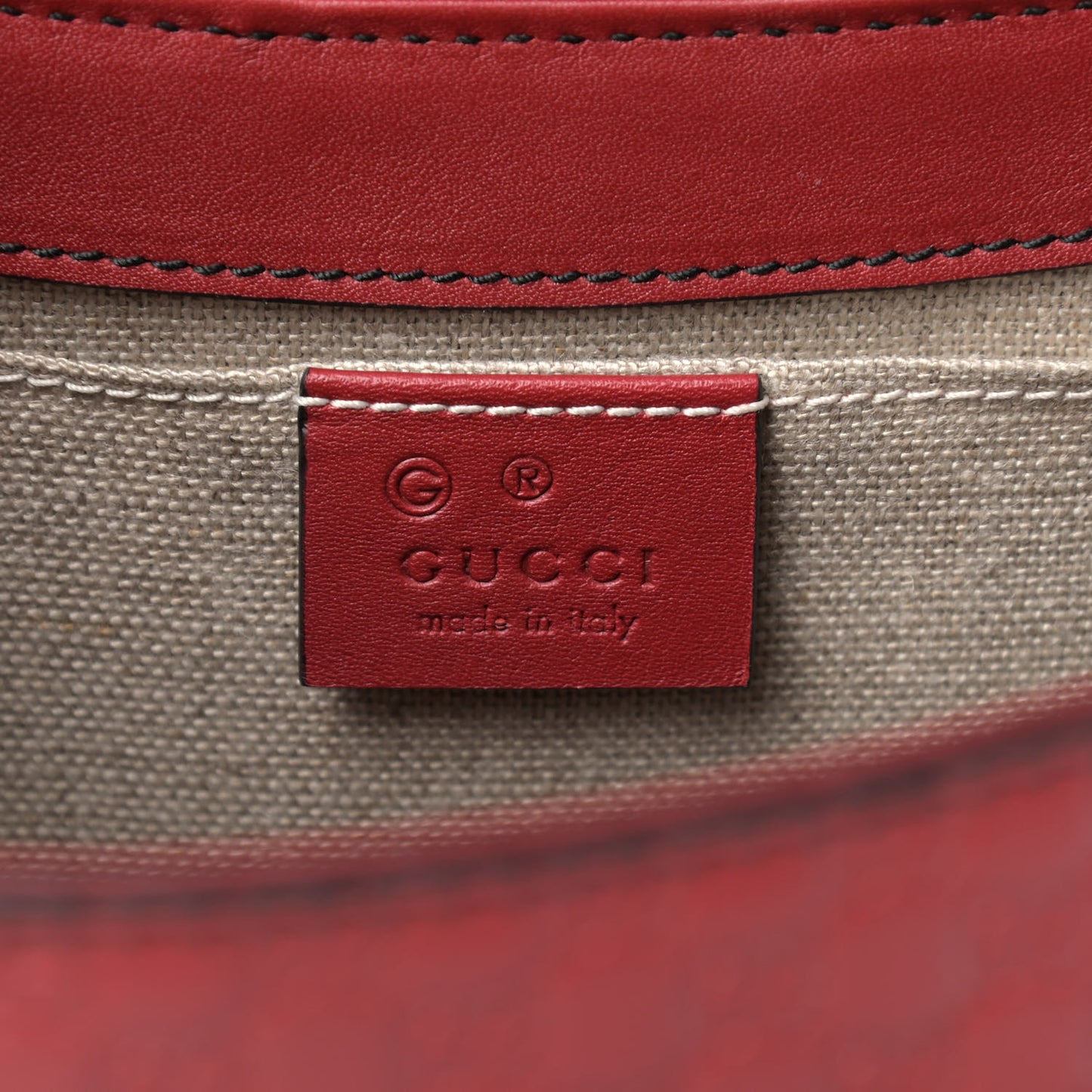 Microguccissima Medium Emily Chain Shoulder Bag Red