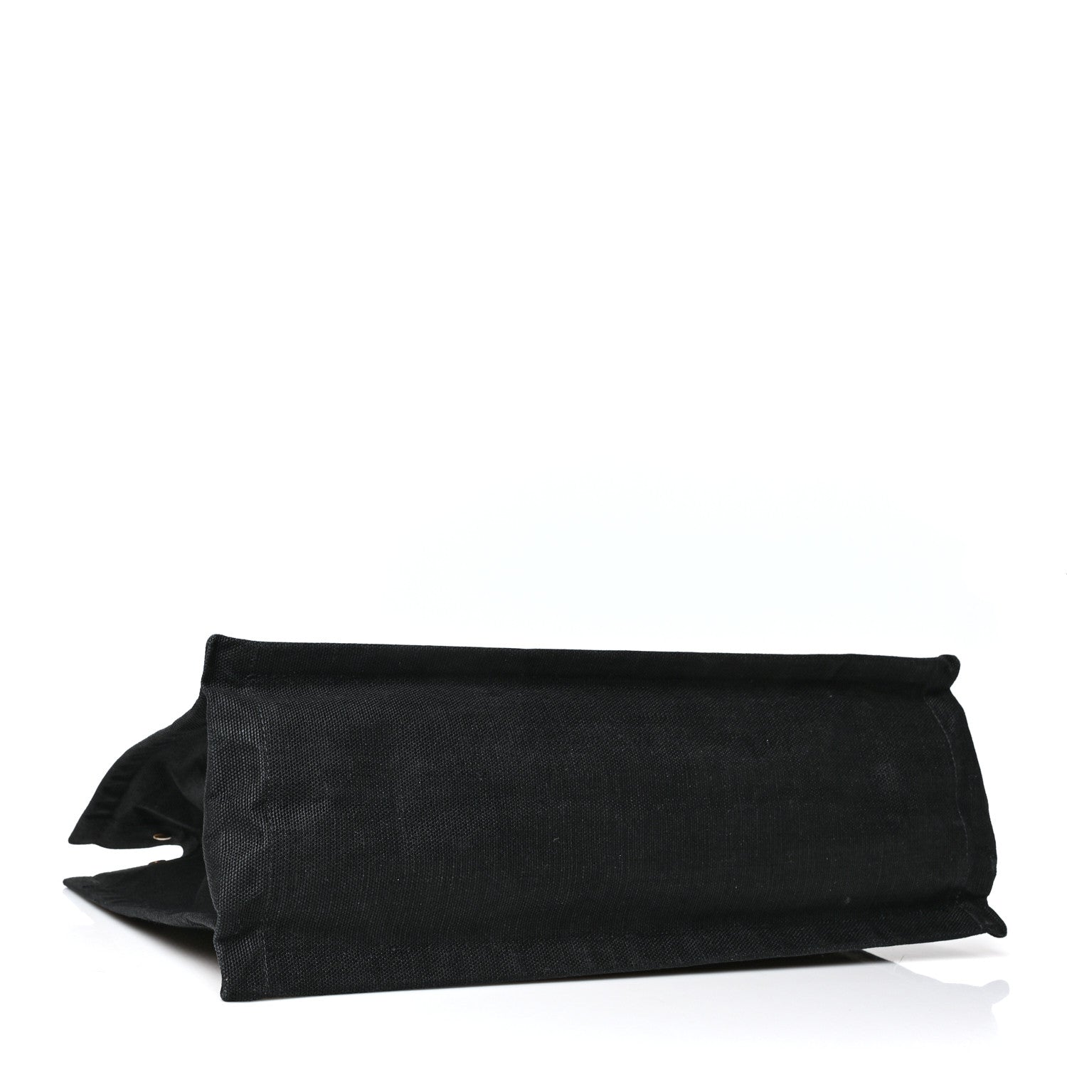 Saint Laurent Embroidered Cotton Linen Rive Gauche Noe Tote Black Beige 4 of 9