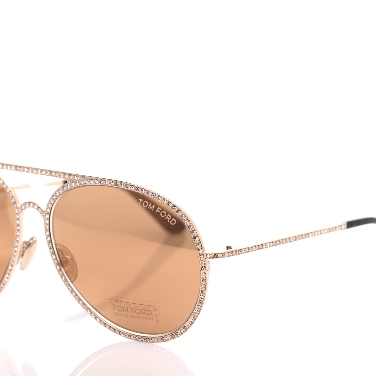Crystal Embellished Antibes Sunglasses Gold