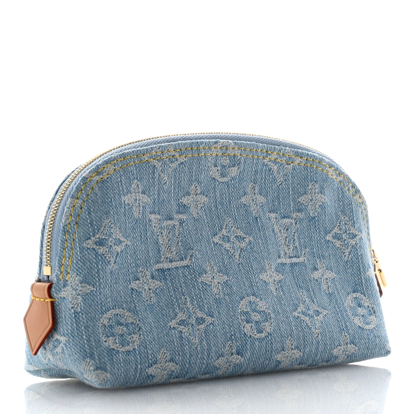 Denim Monogram Pochette Cosmetique PM Sky Blue