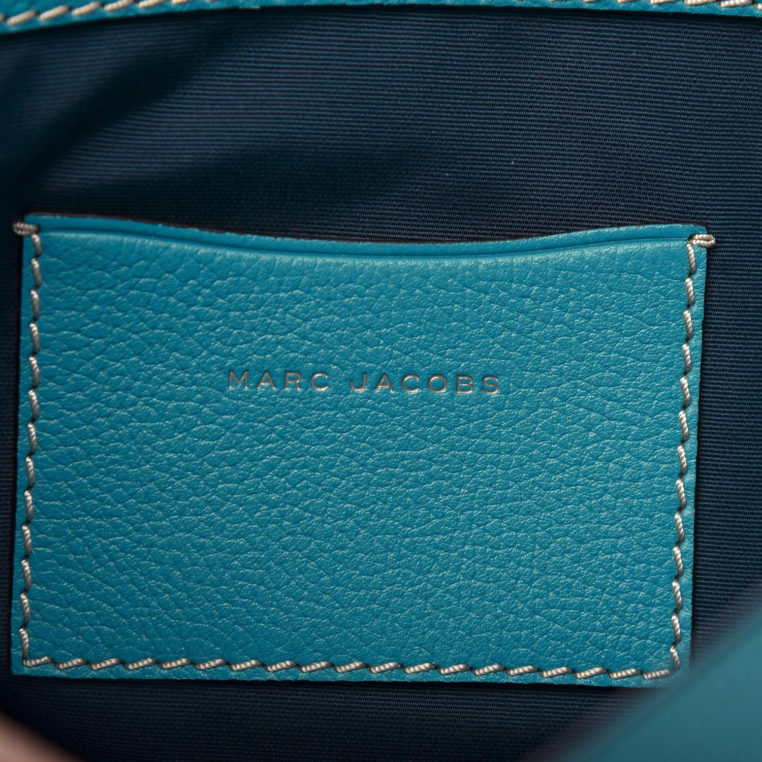 Marc Jacobs Grained Calfskin Grind Shopper Tote Blue 6 of 12