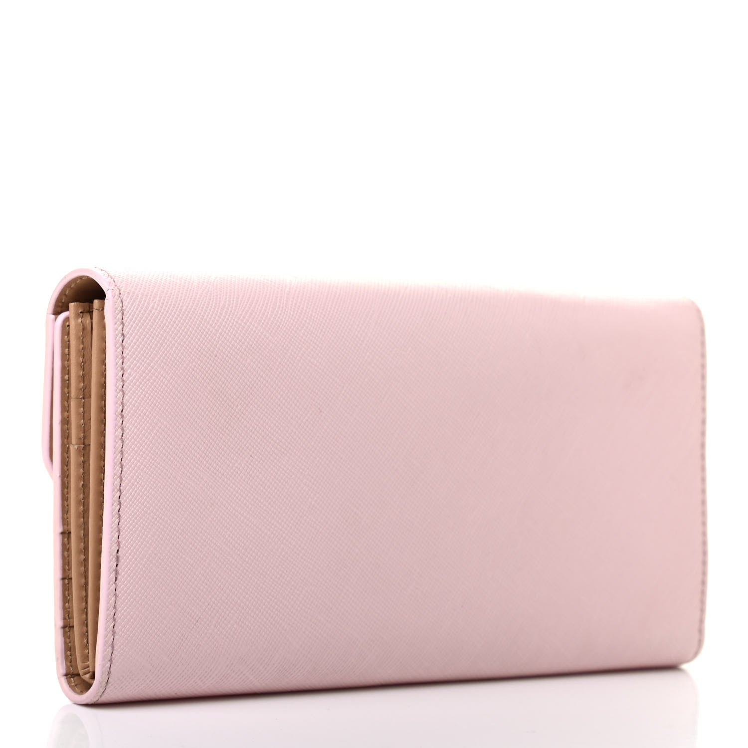 MCM Grained Calfskin Mina Long Wallet Pink 3 of 7